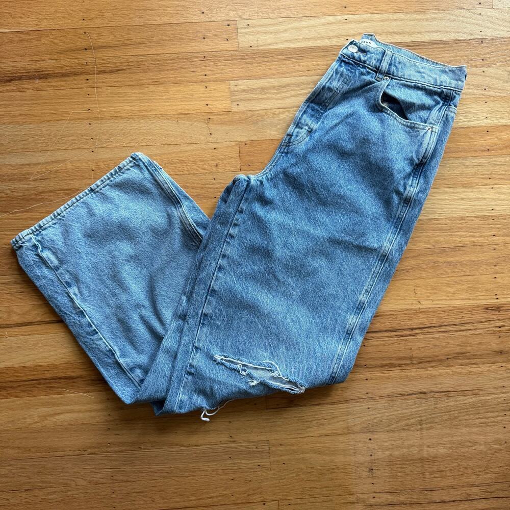 Pacsun Baggy Jean Wide Leg Distressed Denim Size 30 90's Retro High Rise Grunge - Picture 13 of 14